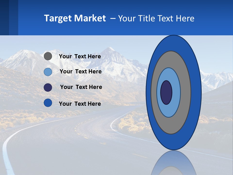 A Road In The Middle Of A Mountain Range PowerPoint Template