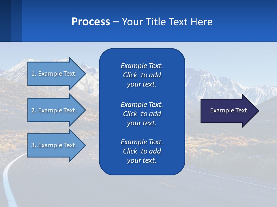 A Road In The Middle Of A Mountain Range PowerPoint Template