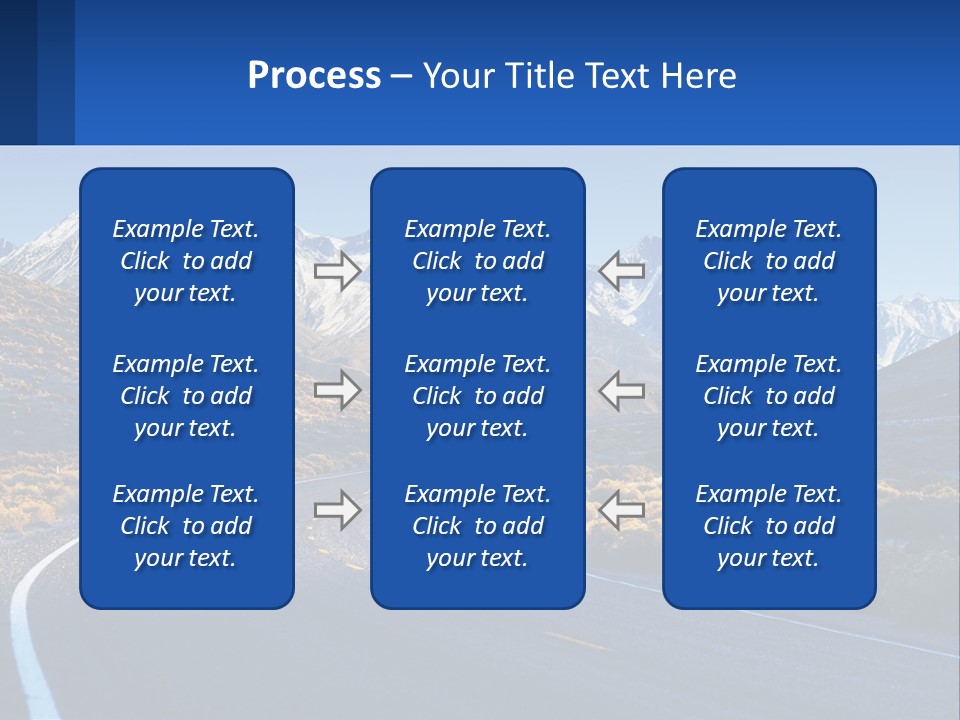 A Road In The Middle Of A Mountain Range PowerPoint Template