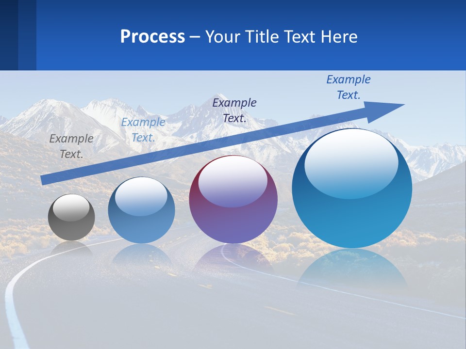 A Road In The Middle Of A Mountain Range PowerPoint Template