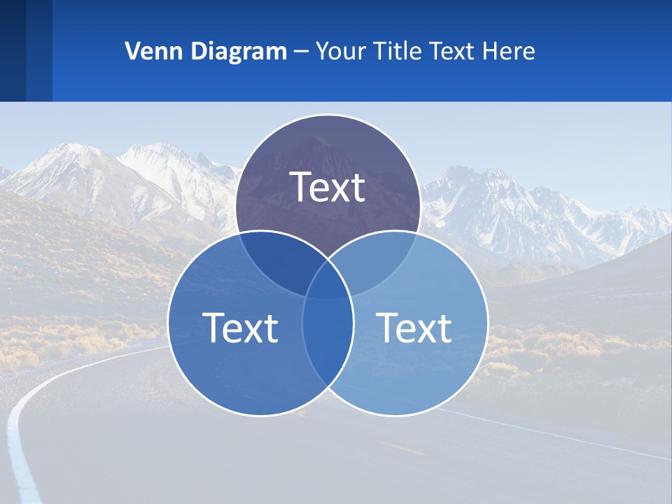 A Road In The Middle Of A Mountain Range PowerPoint Template