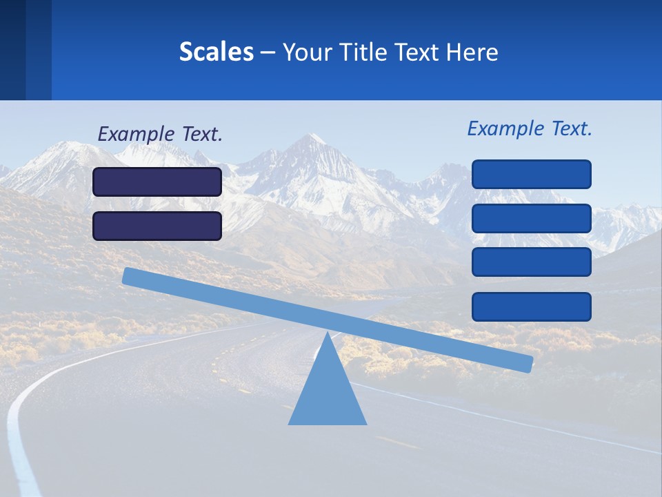 A Road In The Middle Of A Mountain Range PowerPoint Template