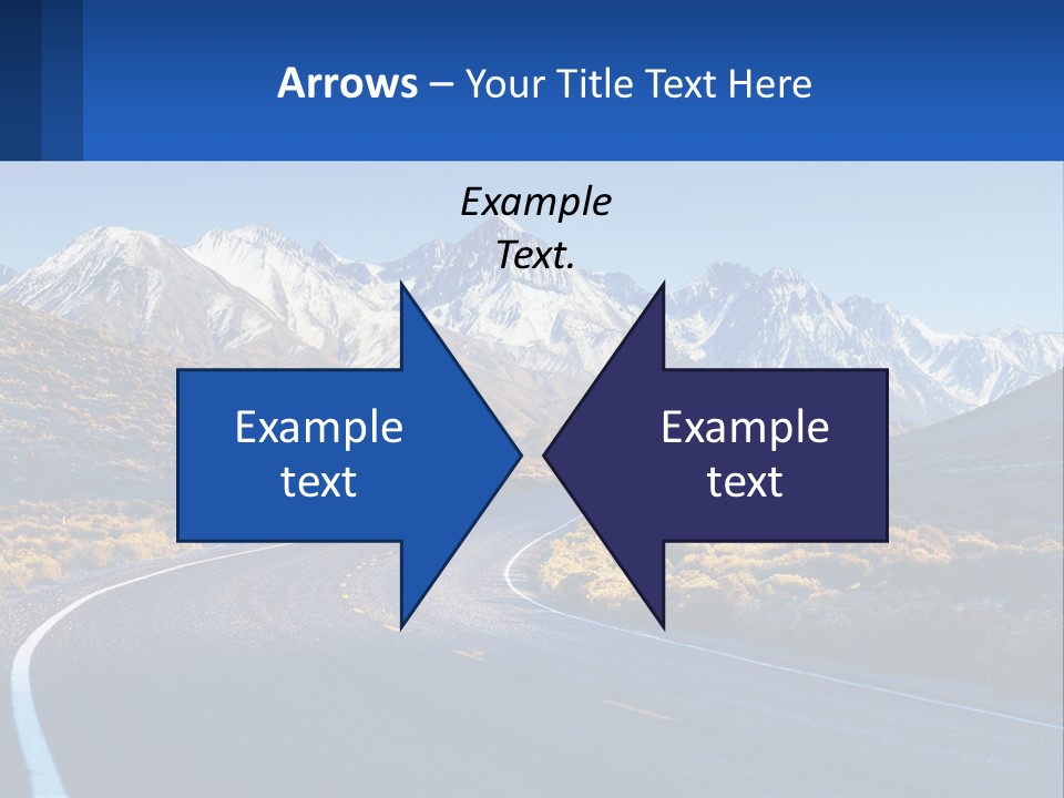 A Road In The Middle Of A Mountain Range PowerPoint Template