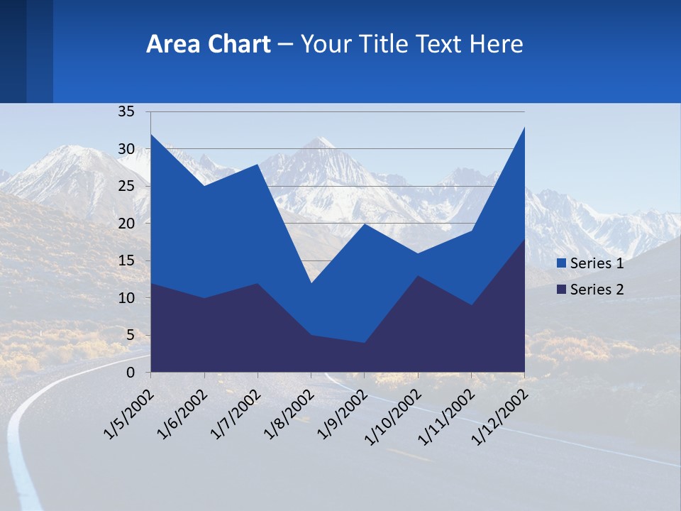 A Road In The Middle Of A Mountain Range PowerPoint Template