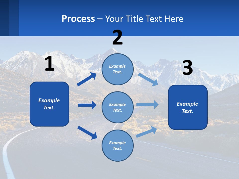 A Road In The Middle Of A Mountain Range PowerPoint Template