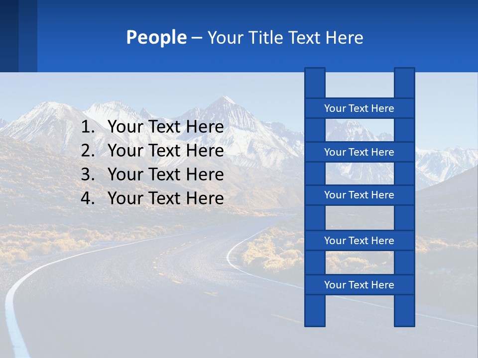 A Road In The Middle Of A Mountain Range PowerPoint Template