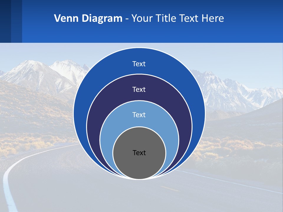A Road In The Middle Of A Mountain Range PowerPoint Template