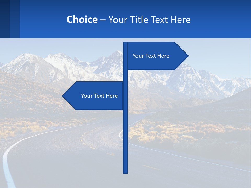 A Road In The Middle Of A Mountain Range PowerPoint Template