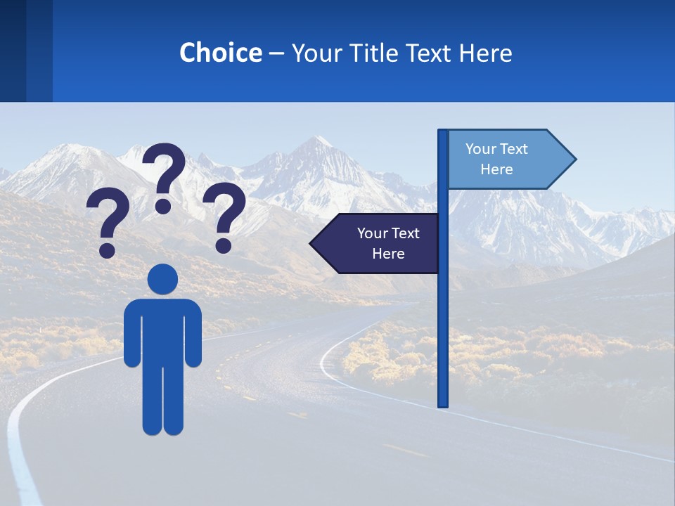 A Road In The Middle Of A Mountain Range PowerPoint Template