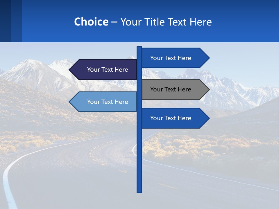 A Road In The Middle Of A Mountain Range PowerPoint Template