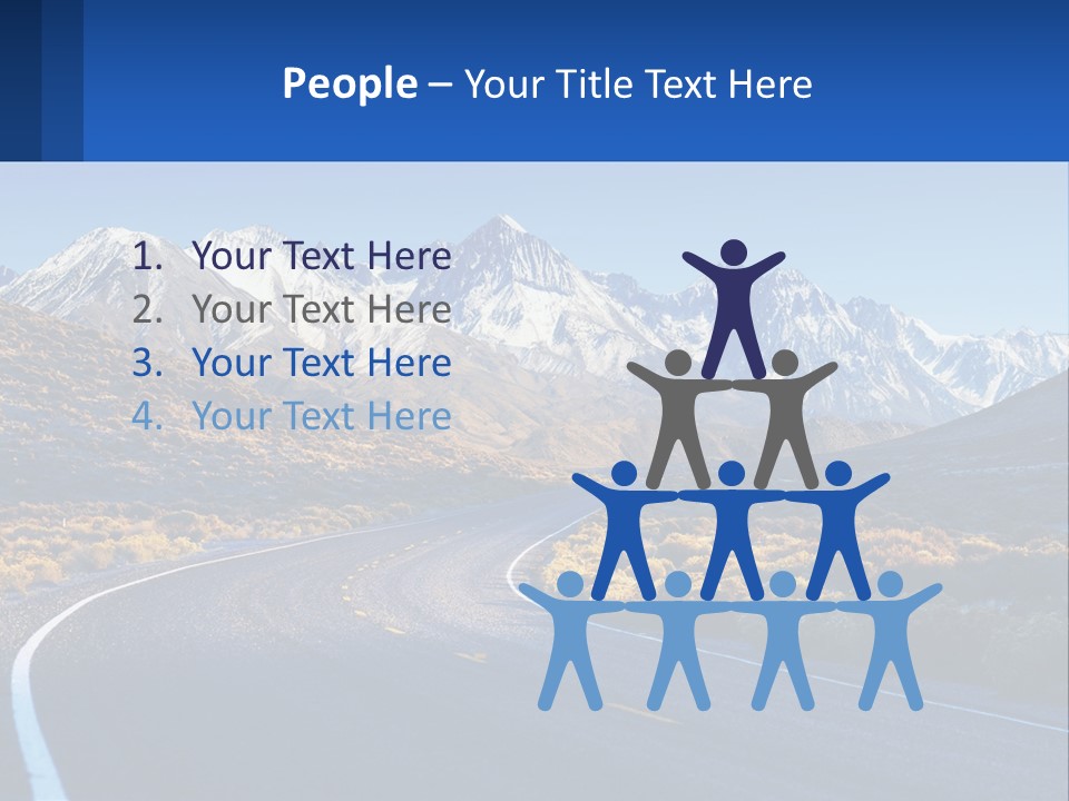 A Road In The Middle Of A Mountain Range PowerPoint Template