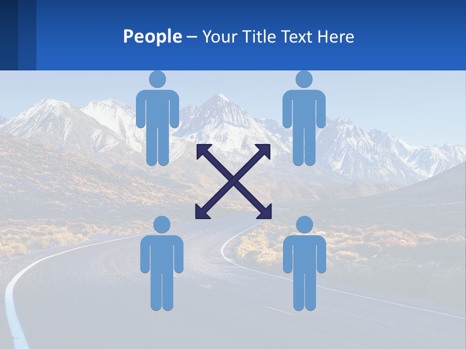 A Road In The Middle Of A Mountain Range PowerPoint Template