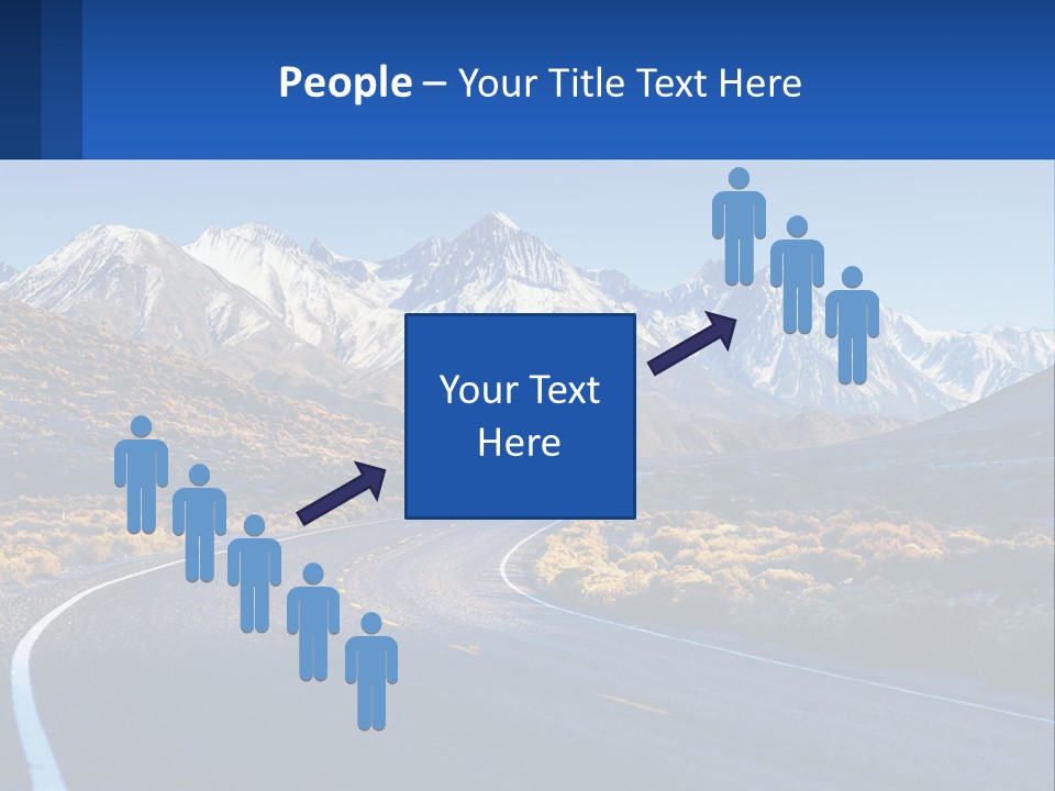 A Road In The Middle Of A Mountain Range PowerPoint Template