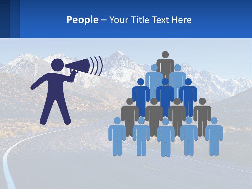 A Road In The Middle Of A Mountain Range PowerPoint Template