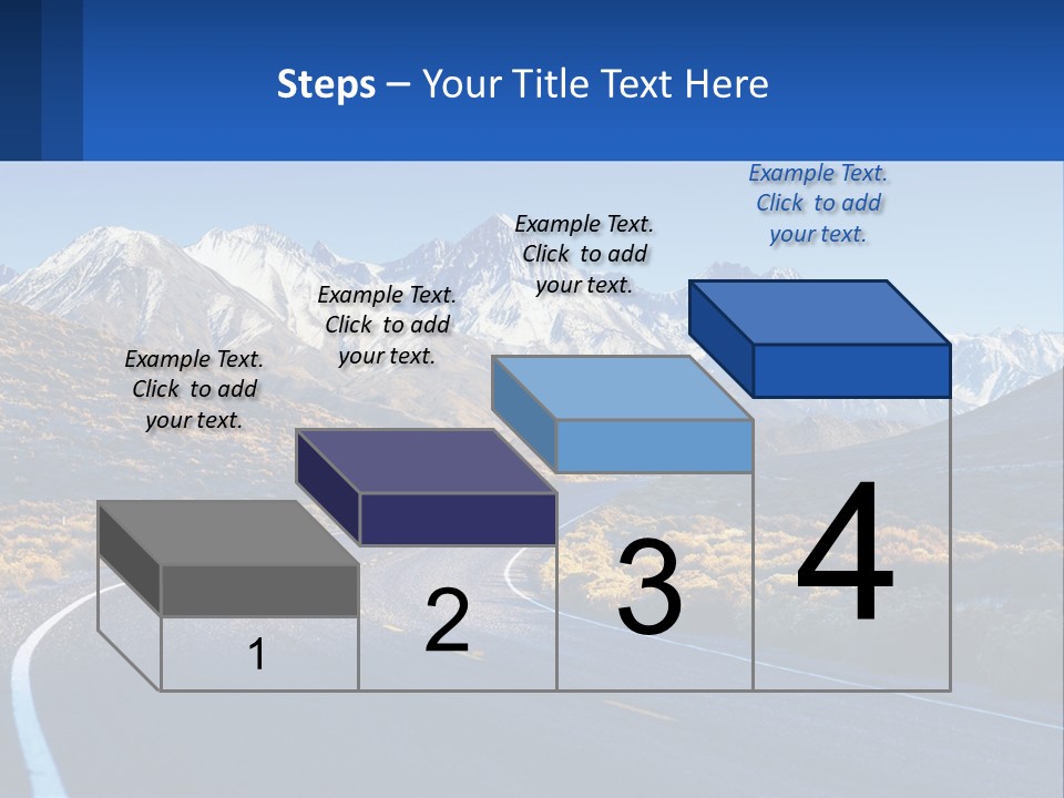 A Road In The Middle Of A Mountain Range PowerPoint Template