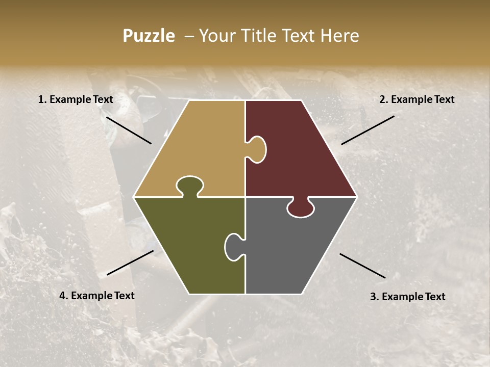 A Mud Covered Vehicle Driving Through A Puddle Of Water PowerPoint Template