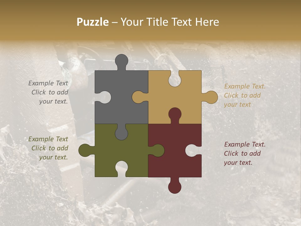 A Mud Covered Vehicle Driving Through A Puddle Of Water PowerPoint Template