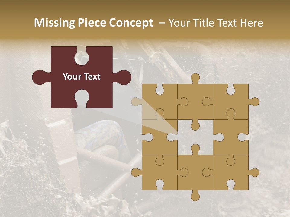 A Mud Covered Vehicle Driving Through A Puddle Of Water PowerPoint Template