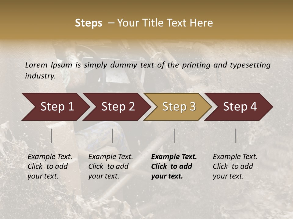 A Mud Covered Vehicle Driving Through A Puddle Of Water PowerPoint Template