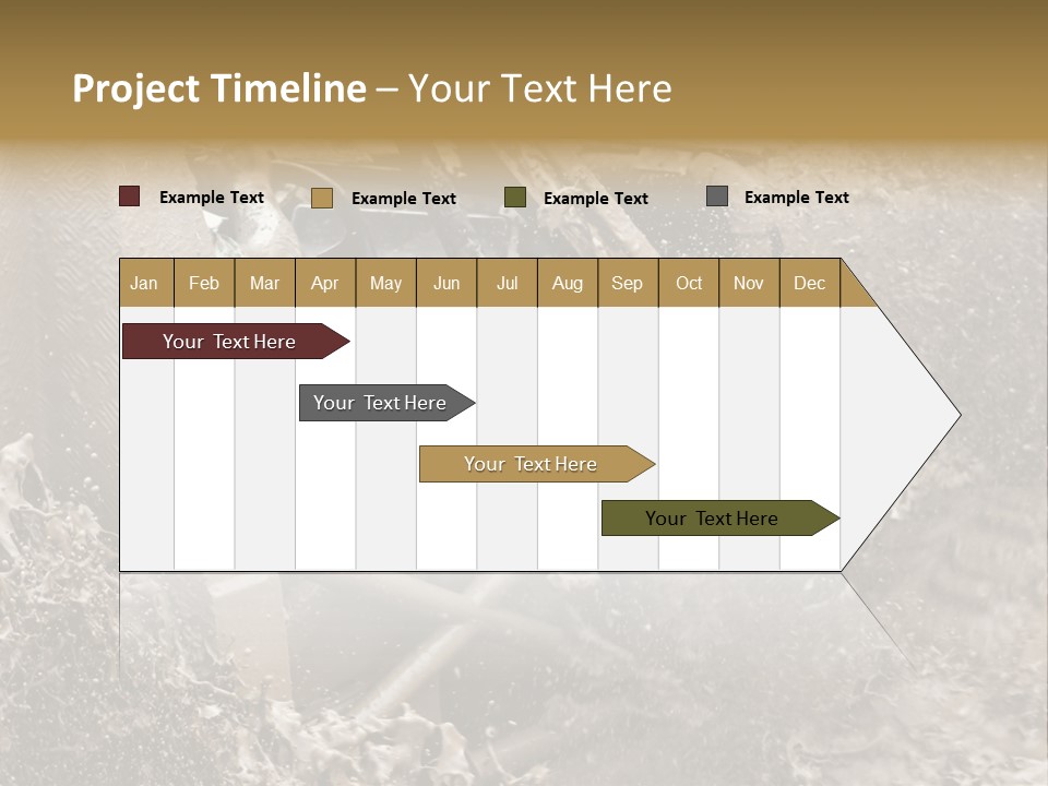 A Mud Covered Vehicle Driving Through A Puddle Of Water PowerPoint Template