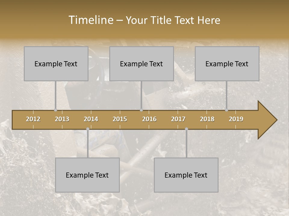 A Mud Covered Vehicle Driving Through A Puddle Of Water PowerPoint Template