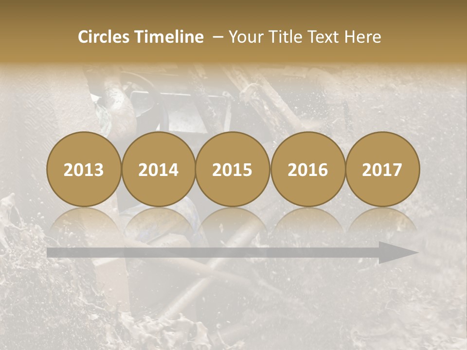 A Mud Covered Vehicle Driving Through A Puddle Of Water PowerPoint Template