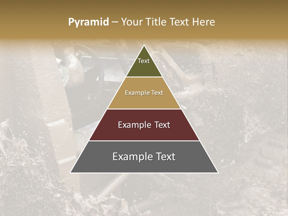 A Mud Covered Vehicle Driving Through A Puddle Of Water PowerPoint Template