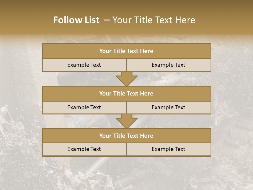 A Mud Covered Vehicle Driving Through A Puddle Of Water PowerPoint Template