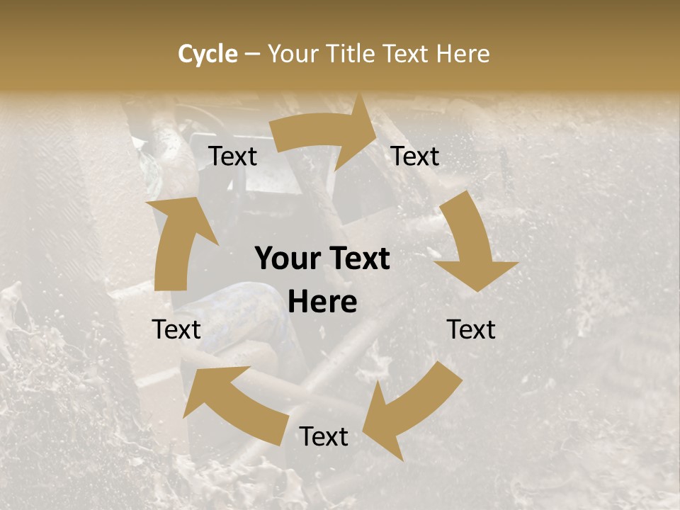A Mud Covered Vehicle Driving Through A Puddle Of Water PowerPoint Template