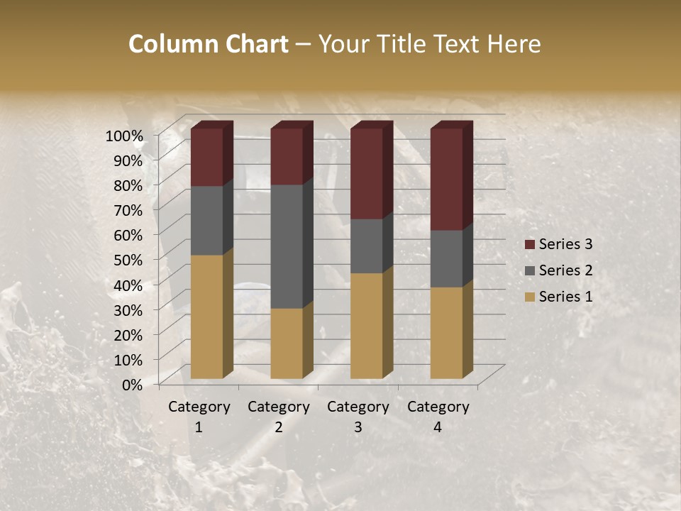 A Mud Covered Vehicle Driving Through A Puddle Of Water PowerPoint Template