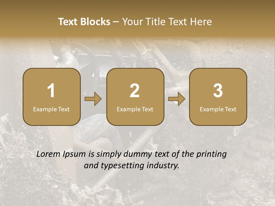 A Mud Covered Vehicle Driving Through A Puddle Of Water PowerPoint Template