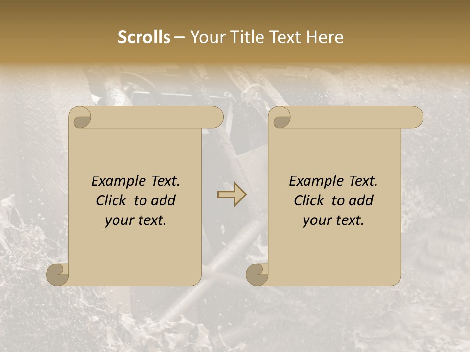 A Mud Covered Vehicle Driving Through A Puddle Of Water PowerPoint Template