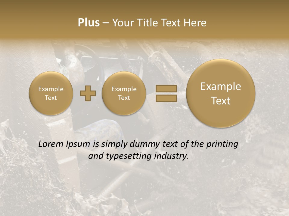 A Mud Covered Vehicle Driving Through A Puddle Of Water PowerPoint Template