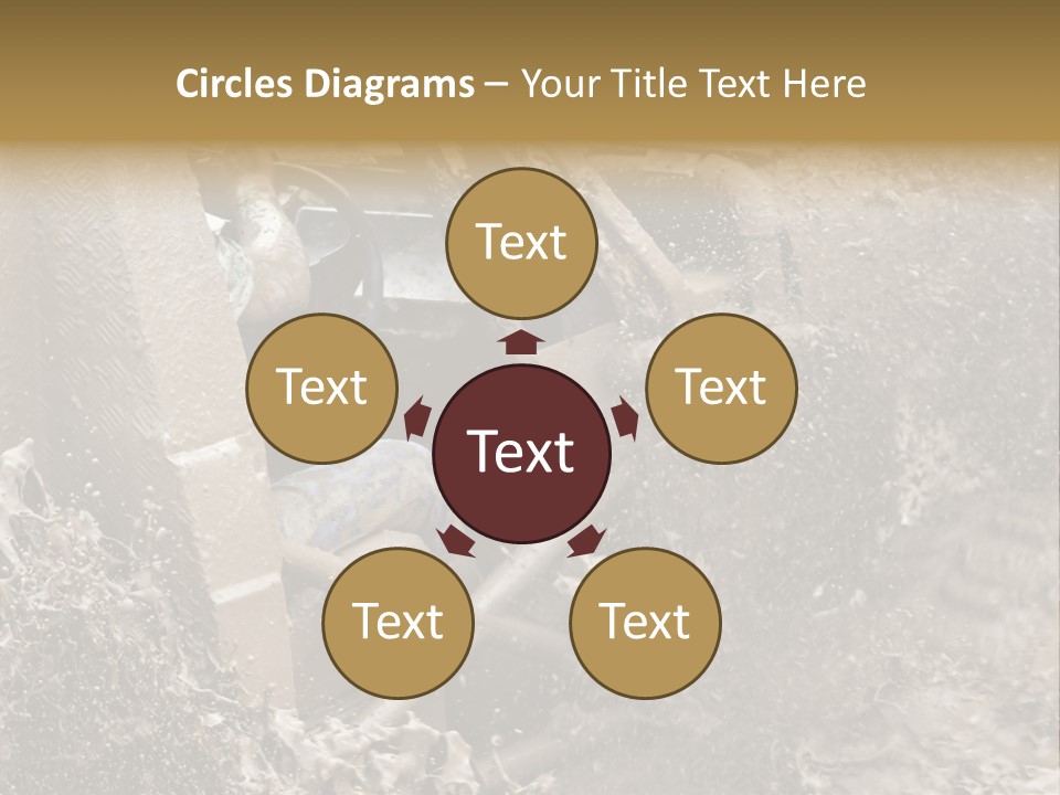 A Mud Covered Vehicle Driving Through A Puddle Of Water PowerPoint Template