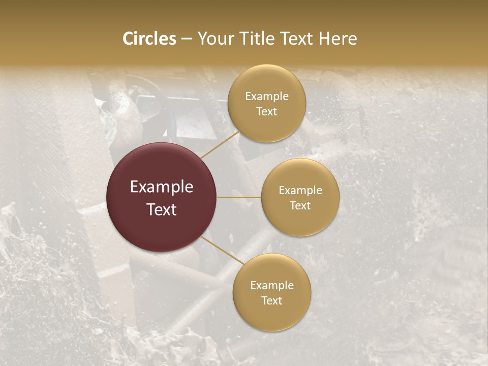 A Mud Covered Vehicle Driving Through A Puddle Of Water PowerPoint Template