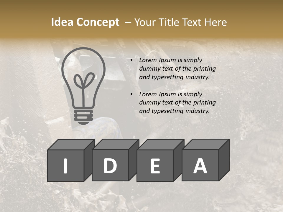 A Mud Covered Vehicle Driving Through A Puddle Of Water PowerPoint Template