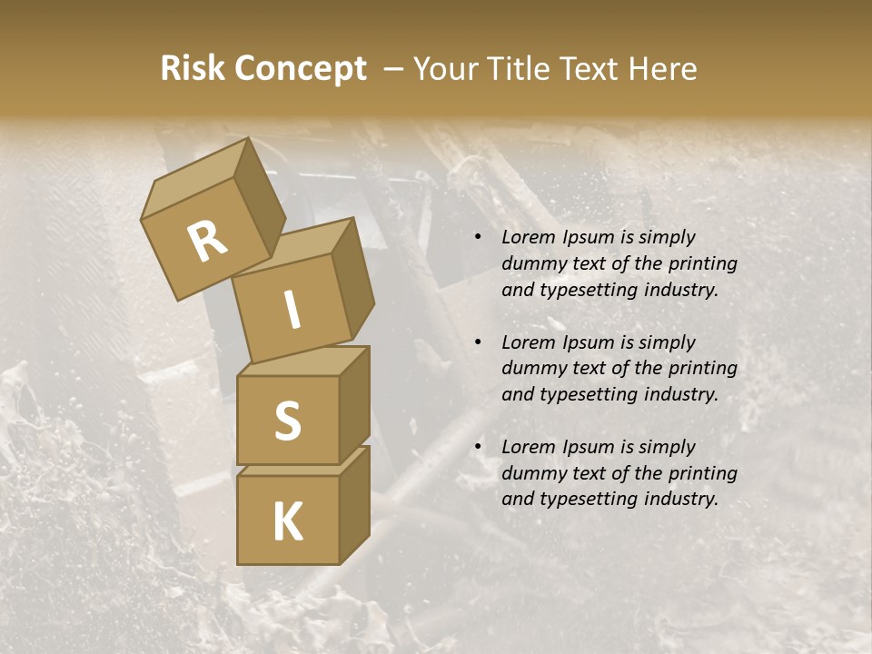 A Mud Covered Vehicle Driving Through A Puddle Of Water PowerPoint Template