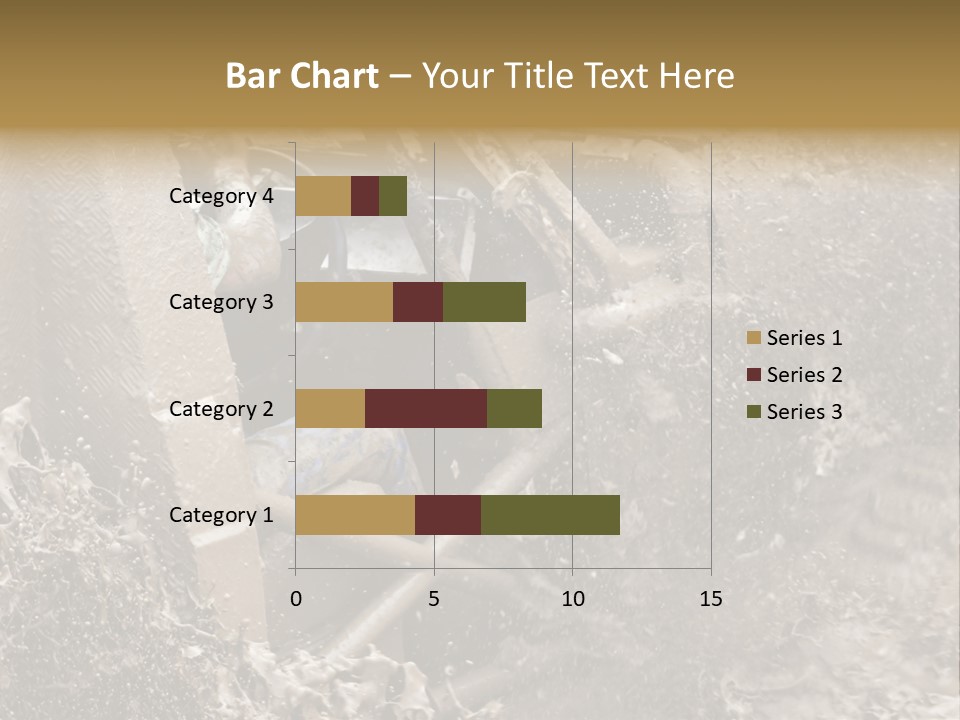 A Mud Covered Vehicle Driving Through A Puddle Of Water PowerPoint Template