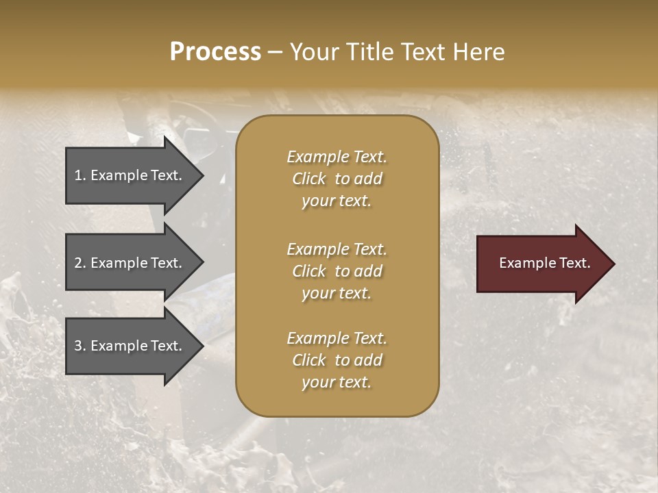A Mud Covered Vehicle Driving Through A Puddle Of Water PowerPoint Template