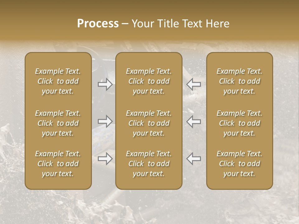A Mud Covered Vehicle Driving Through A Puddle Of Water PowerPoint Template