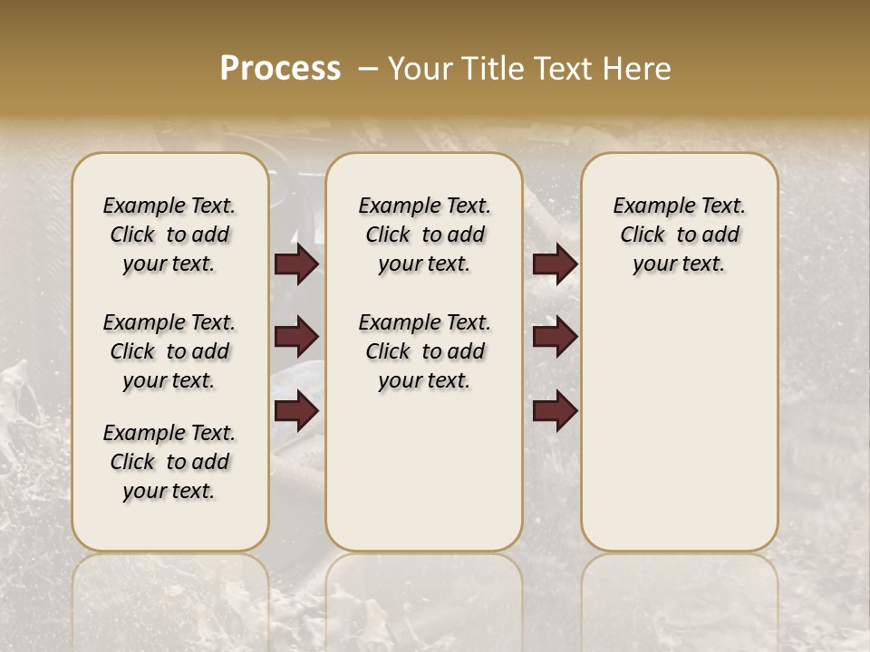 A Mud Covered Vehicle Driving Through A Puddle Of Water PowerPoint Template