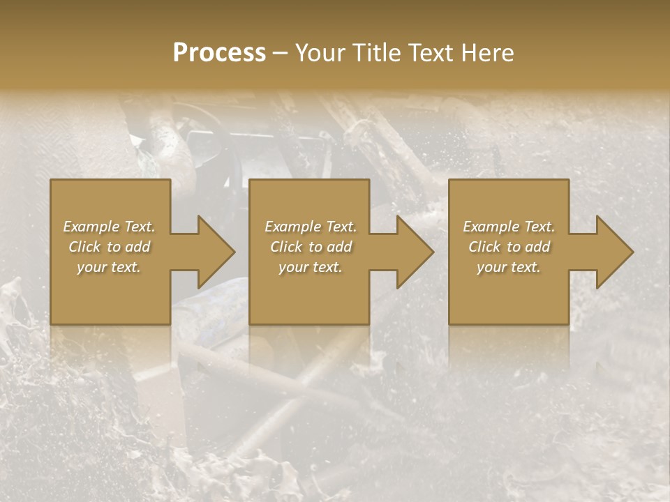 A Mud Covered Vehicle Driving Through A Puddle Of Water PowerPoint Template