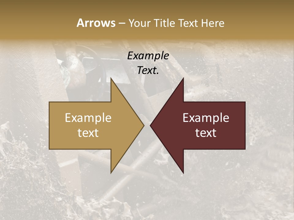A Mud Covered Vehicle Driving Through A Puddle Of Water PowerPoint Template