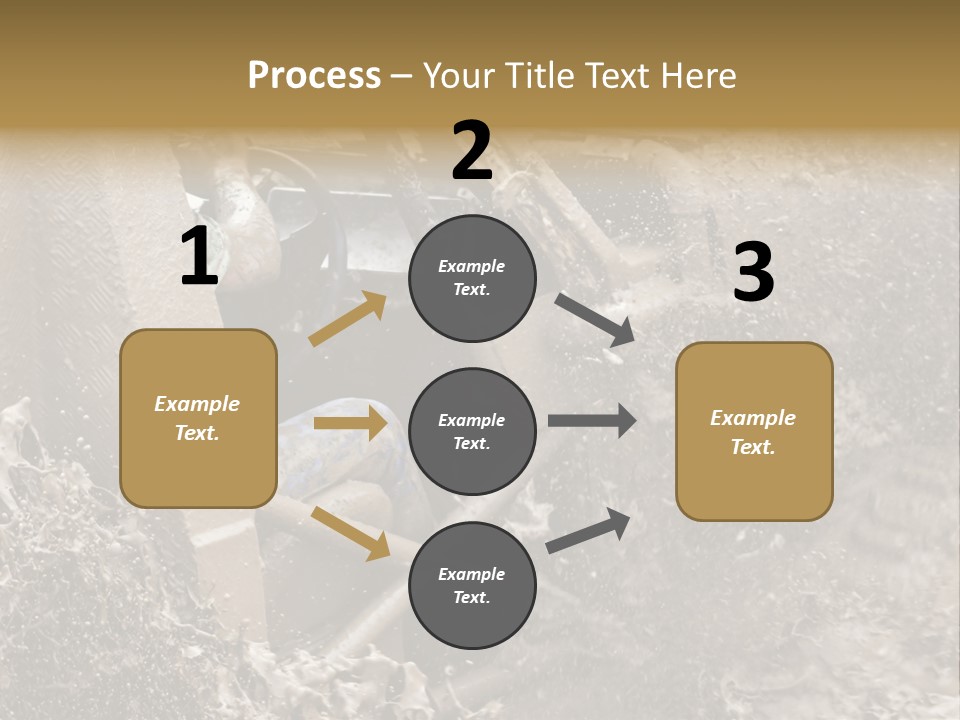 A Mud Covered Vehicle Driving Through A Puddle Of Water PowerPoint Template