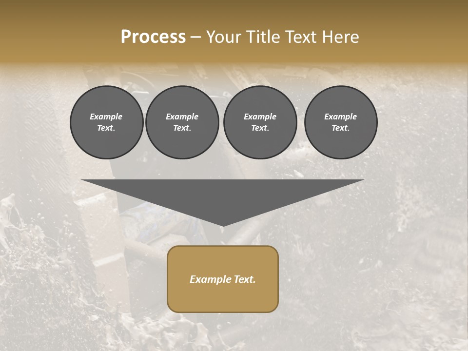 A Mud Covered Vehicle Driving Through A Puddle Of Water PowerPoint Template