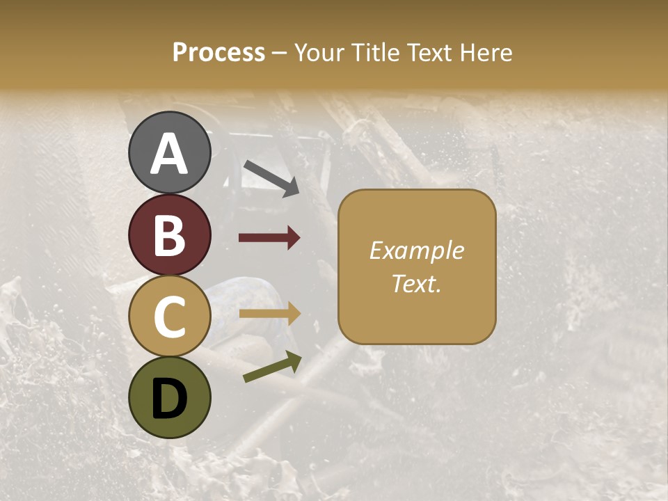 A Mud Covered Vehicle Driving Through A Puddle Of Water PowerPoint Template