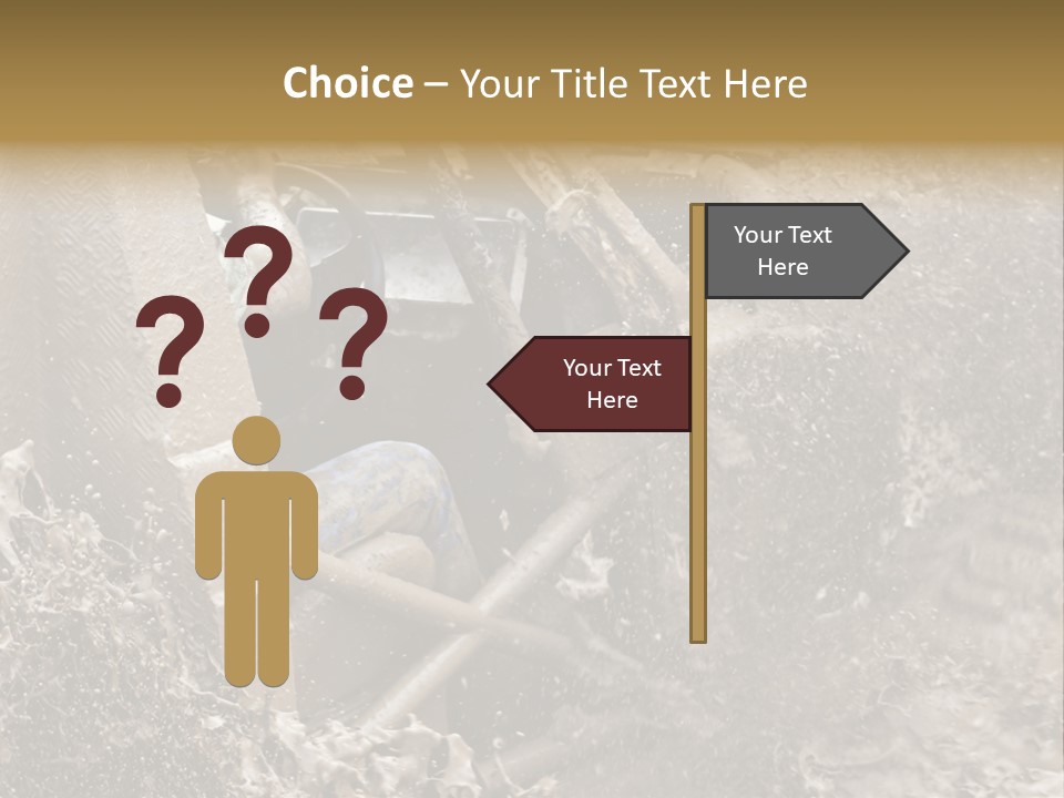 A Mud Covered Vehicle Driving Through A Puddle Of Water PowerPoint Template