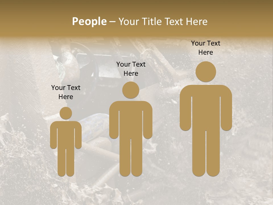 A Mud Covered Vehicle Driving Through A Puddle Of Water PowerPoint Template