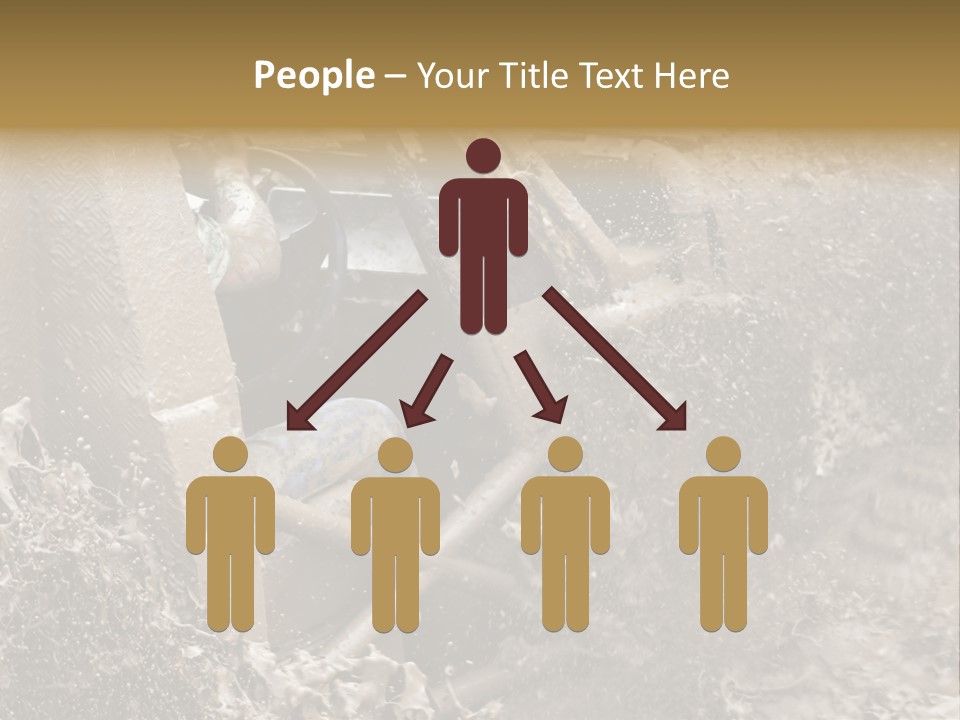 A Mud Covered Vehicle Driving Through A Puddle Of Water PowerPoint Template
