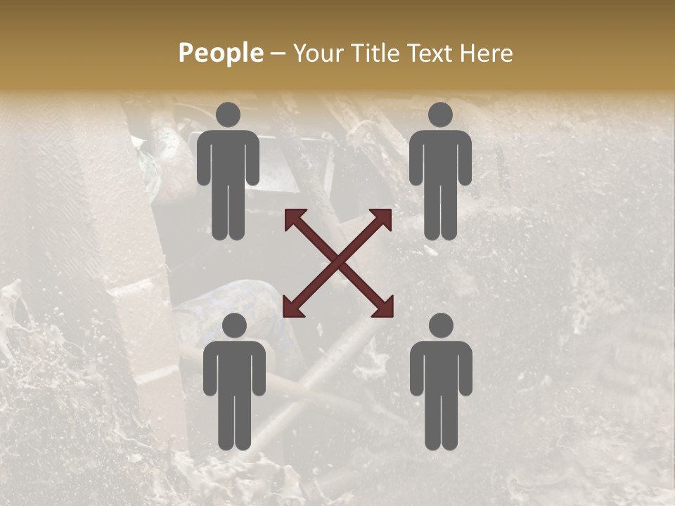 A Mud Covered Vehicle Driving Through A Puddle Of Water PowerPoint Template